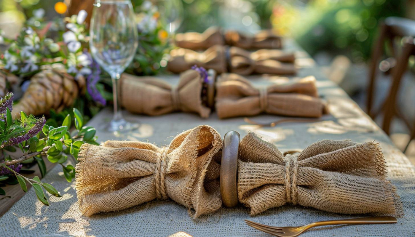 Comment les ronds de serviette en toile de jute peuvent transformer votre décoration de table